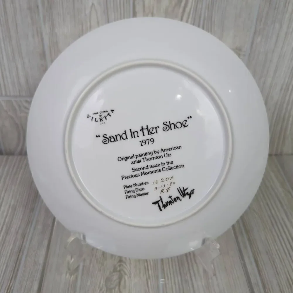 Sand In Her Shoe 1979 Precious Moments Collector Plate by Thornton Utz with COA